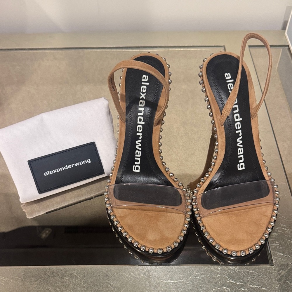 Alexander Wang Tan Studded Heels